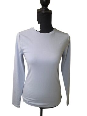 NWT  Banana Republic Pale Blue Long Sleeve Crewneck Top